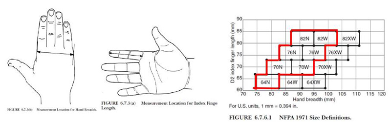 STRUCTURAL GLOVE SIZING CHART